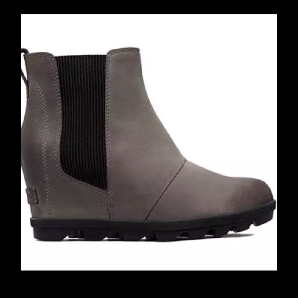 Sorel Black Sea Salt Chelsea Wedge Boots